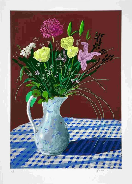 Hockney 20th February 2021, Jug with Flowers