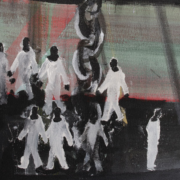 'O artista coaduna o que pode ser lido como um retrato multitemporal e pluri geogr&aacute;fico da negritude enquanto mem&oacute;ria, presen&ccedil;a,...