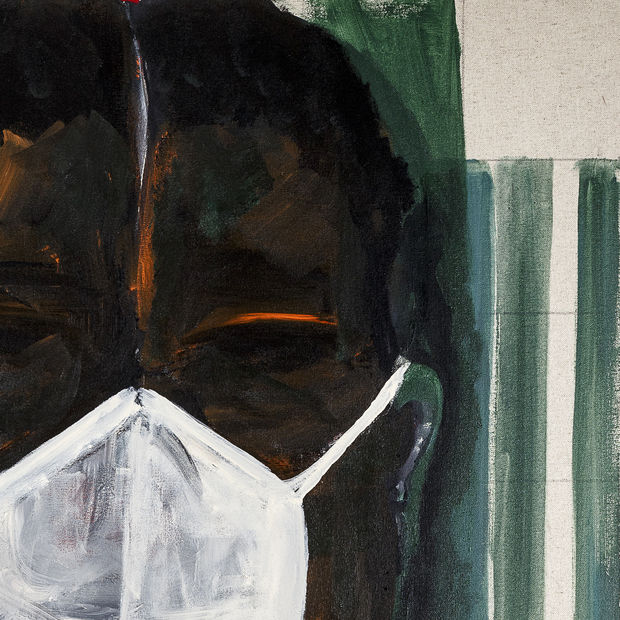 Fruto de pinceladas &aacute;geis, largas e movimentadas, suas pinturas se imp&otilde;em como uma reflex&atilde;o sobre identidade e representa&ccedil;&atilde;o. Nas obras...