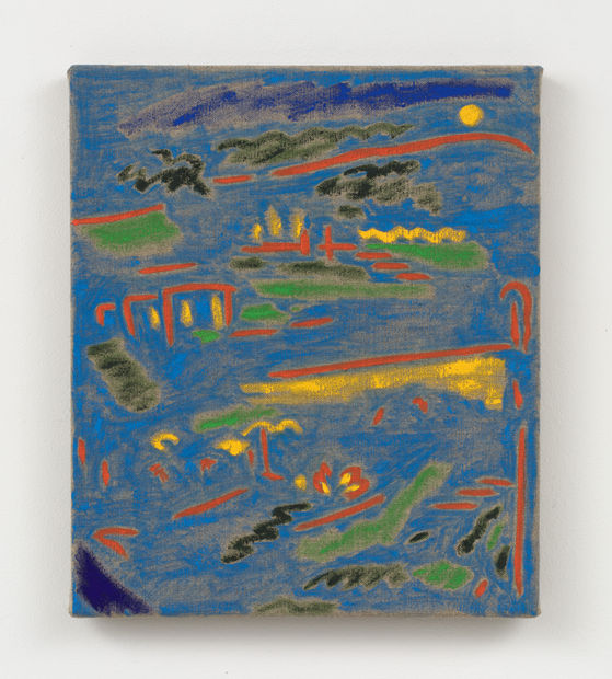 'Simplified gestures are used to build an image consisting of five distinct locations within a single memory of a day...