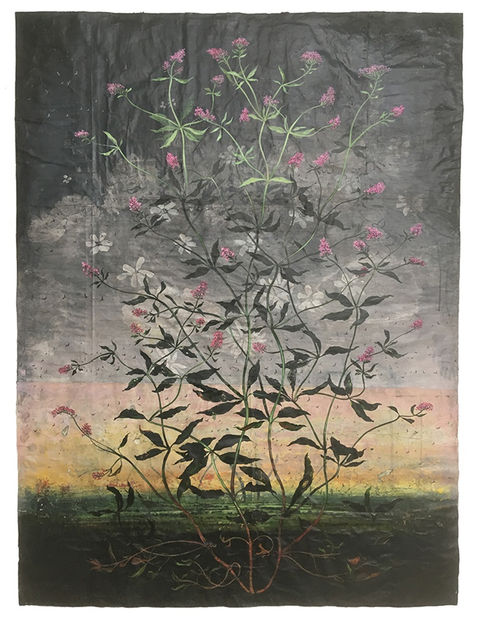 Michael Canning Silver Breathing, 2010-18 Acrylic, charcoal, ash, chalk and pencil on gessoed paper. Signed and dated on verso with...