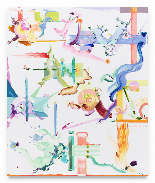 'Rae&rsquo;s tropes are about discrete forms and their constant movement: Her lines, swoops, daubs, and rumbly coils of shape and...