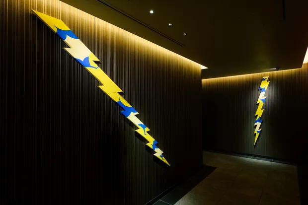 Thunder Painting, Acrylic on panel, stainless steel | series of five works | 2025