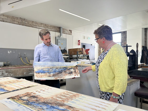 'Alastair Clark and I agreed that this atmospheric sketch could translate into a print with some magic made upon the...