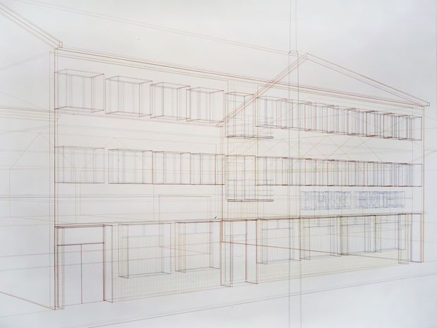 The artist gained international recognition for her large-format perspectival room drawings. In her transparent projections of lines created from memory...