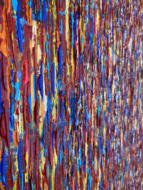 'Sallente em Vermelho', an adaptation of the earlier work 'Sallente' on a grander scale. This work is 120 x 100...