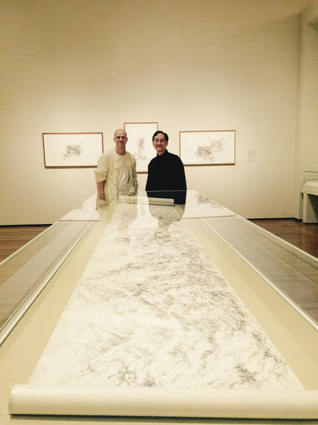 Michael Cherney and Arnold Chang standing in front of their collaboration series