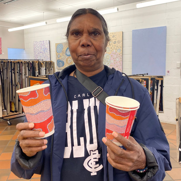 We were thrilled to assist arranging the licensing of a beautiful artwork by Pitjantjatjara artist Venita Woods for the cover...