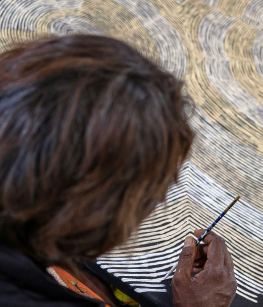 'The circles in the middle are the sites of my grandfather, my mother and my great grandfather. The circles, swirling...