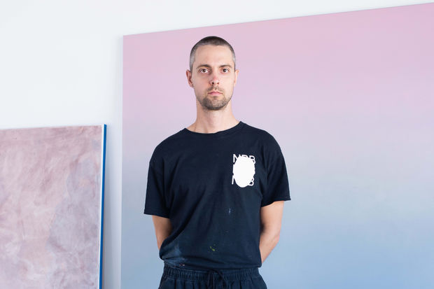 A row of orange spheres positioned over wobbly, electric green and salmon snakes. A vision that came to me during...