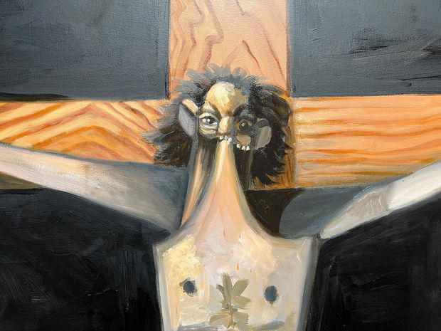 Dismas, 2007 Oil on canvas 217,9 x 218,4 cm A fine example of Condo's dramatic intensity – the work 'Dismas'...