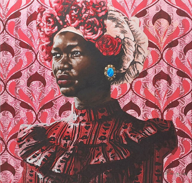 Q: Your work features strong and often, very serious Black women. Would you say that your work possibly perpetuates the...