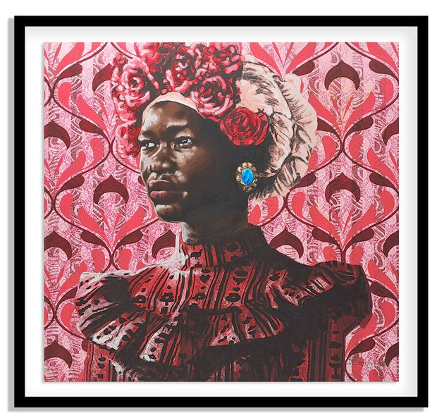 Q: Your work features strong and often, very serious Black women. Would you say that your work possibly perpetuates the...