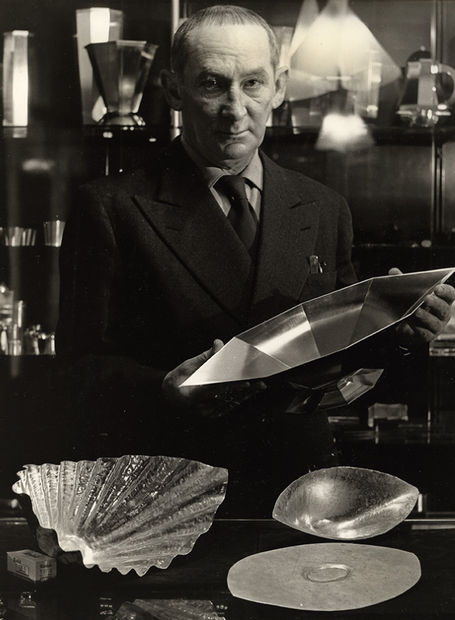 Wiwen Nilsson and the four stages of the creation of the octagonal bowl from a flat silver sheet to the final design.