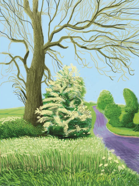 The Arrival of Spring in Woldgate, 12th May, 2011 is an iPad drawing printed on paper