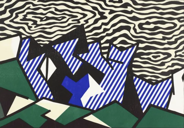 Morton A. Mort is a print on paper by Roy Lichtenstein from his 1980 series Expressionist Woodcut