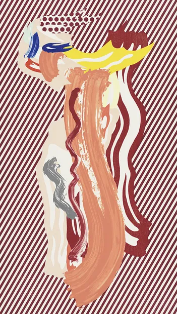 Nude, 1989 is a print by artist Roy Lichtenstein from his brushstrokes series