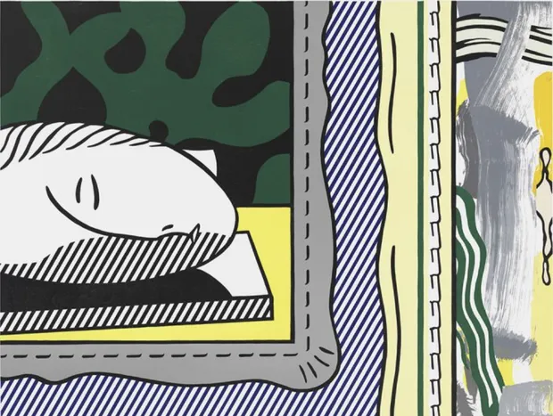 Two Paintings: Sleeping Muse, 1984 is a print by Roy Lichtenstein from his "Paintings" series