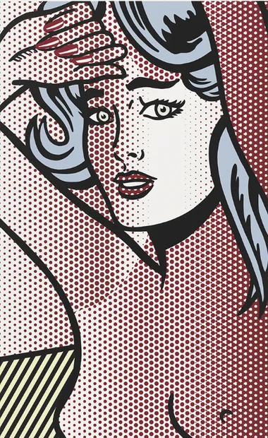 Nude with Blue Hair, 1994 is a relief print on paper made by Roy Lichtenstein from his Nude series
