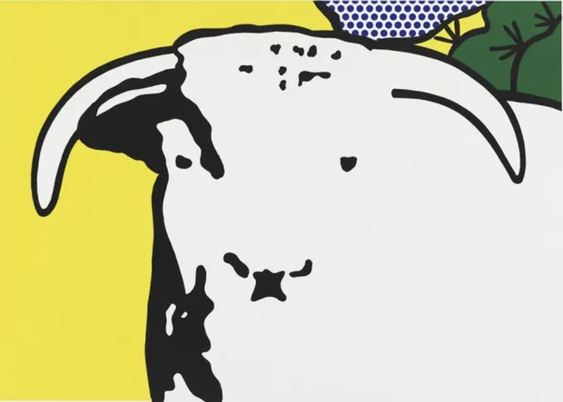 Bull Head I, 1973, lithograph and line cut on paper by Roy Lichtenstein