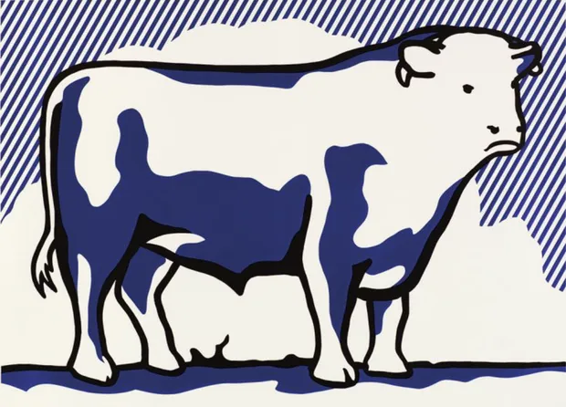 Bull II, 1973, is a print by Roy Lichtenstein depicting a blue bull