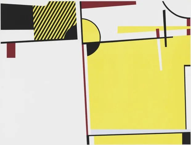 Bull VI, 1973 is an abstract print by Roy Lichtenstein showcasing a bull which has been broken down into the simplest forms