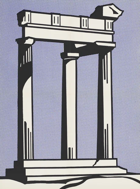 Temple, 1964 is a lithograph on wove paper by Roy Lichtenstein