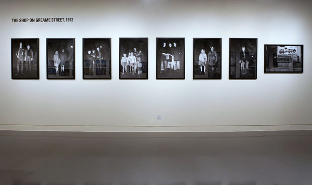 The Hyman Collection includes 12 framed exhibition prints from Meadows' celebrated early series depicitng the local community around Greame Street...