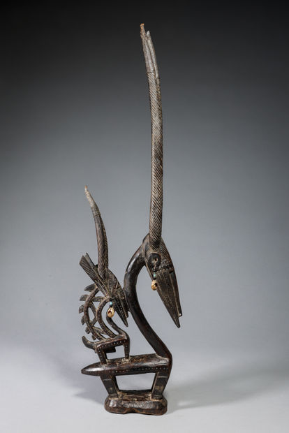 Cimier Ciwara Bamana Mali 77 cm Provenance: Acquis dans les années 60 au village de Sarro entre Segou et Mopti....