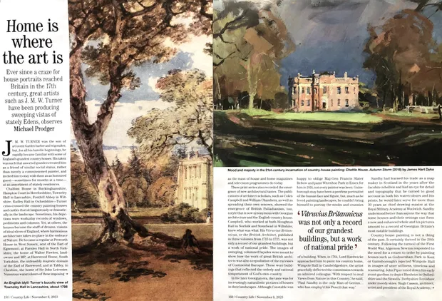 COUNTRY LIFE 28.11.23 'The English country house as seen in the art of Turner, Constable and their modern-day successors' by...