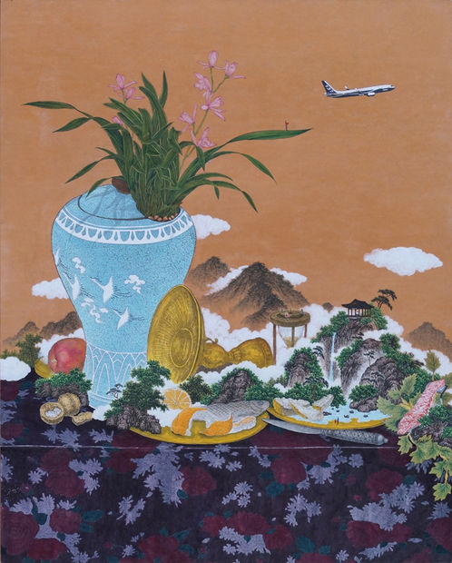 In my works, food symbolizes materiality and serves as a metaphor for the physical world. By altering the scale&mdash;enlarging small...