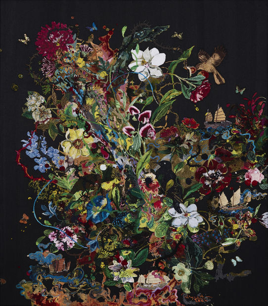 Featured Artwork: Taprobane IX (Variation 1), Dimensions: W 3.1 ft x H 4 ft