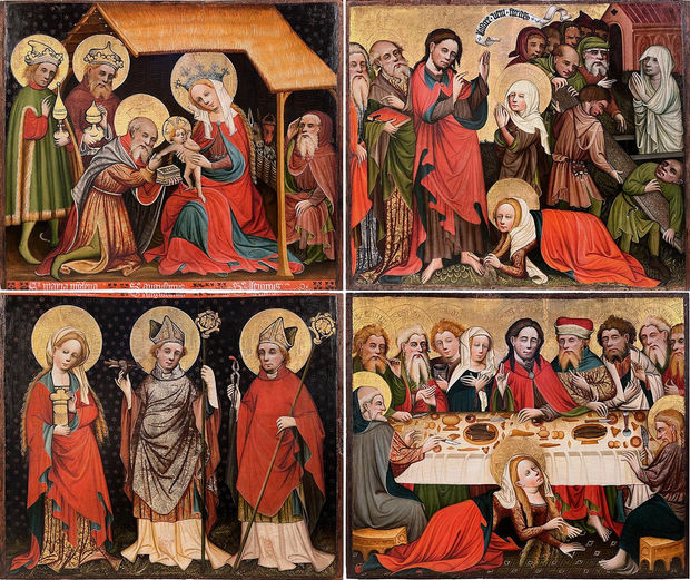 The exhibition is presented alongside a long-term, permanent display by the Austrian artist Hermann Nitsch, who installed the rooms himself...