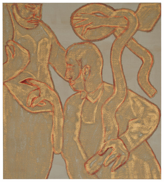 Erst in diesem Jahr fertiggestellt interpretiert Self-Portrait as St. Thomas, Revisited (2023) das ursprüngliche Gemälde als geisterhaftes Abbild neu. In...