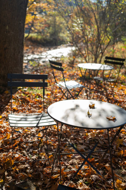 Enjoy one of our several seating areas including outdoor tables overlooking the north branch of the Black River, which runs...