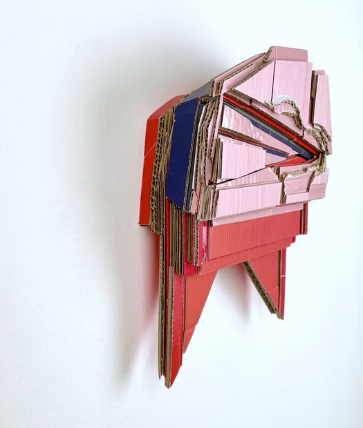 Partition, 2021, Found (unpainted) cardboard, foamcore