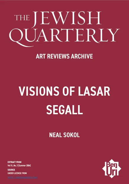 VISIONS OF LASAR SEGALL BY NEAL SOKOL
