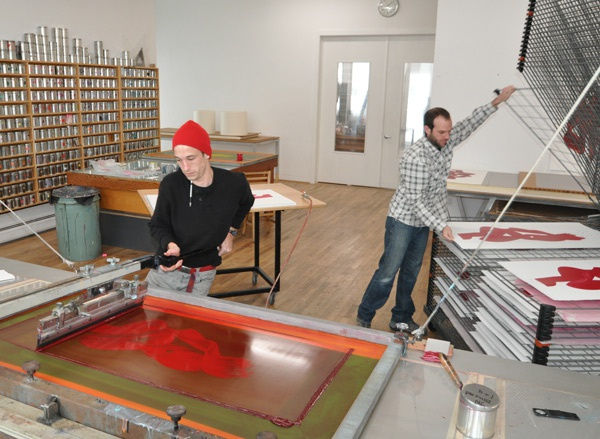 We are just finishing up production on James Nares&rsquo; newest prints at Durham Press, In Three Words, a triptych comprised...