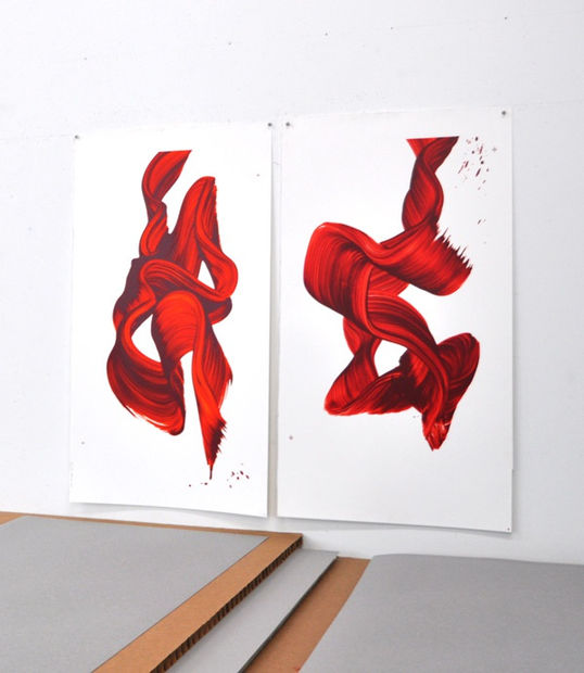 We are just finishing up production on James Nares&rsquo; newest prints at Durham Press, In Three Words, a triptych comprised...