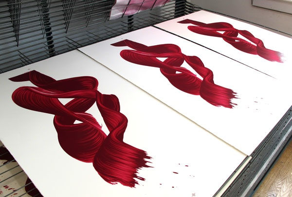 We are just finishing up production on James Nares&rsquo; newest prints at Durham Press, In Three Words, a triptych comprised...