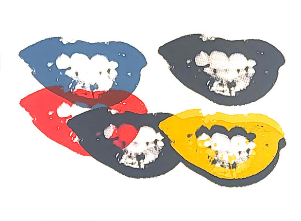 I Love Your Kiss Forever Forever Screenprint on museum board ‘Fill in your own signature’ and ‘Sunday B. Morning’ rubber...