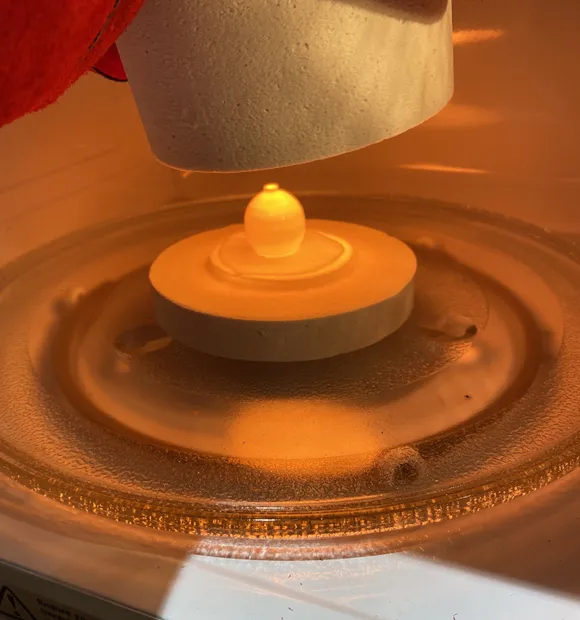 FIRING PROCESS The mini kiln reaches temperatures as high as 1300 C. When firing the vases, the clay turns red-hot....