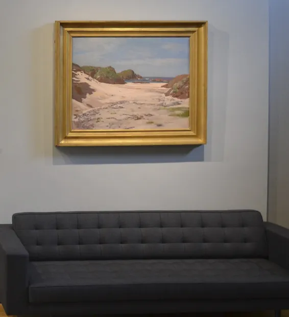 Other oils exhibited included extensive landscapes of Ayrshire, Glenn Goil, Glenn Orchy and Iona in the summer. These works are...