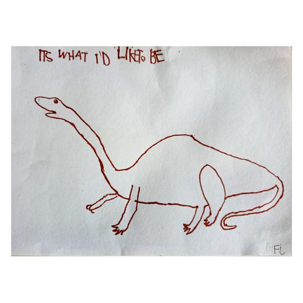 0-8 age group winner, Jonathan Fiore, aged 4. Inspired by Tracey Emin.