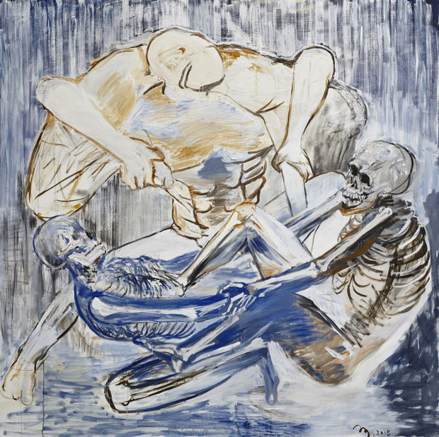 Like his performance works, Tang&rsquo;s paintings possess strong and recognizable characteristics. Vibrant hues of orange and bold tones of blue...