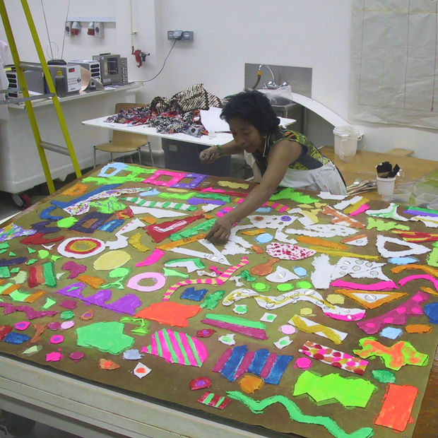 2003 Pacita becomes the first female artist selected for a three-month residency at the Singapore Tyler Print Institute (STPI), where...