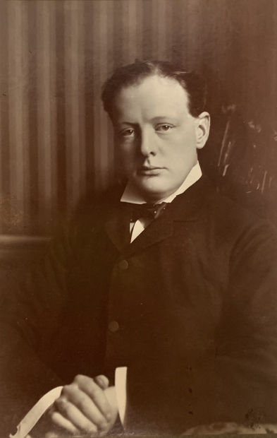 Reginald Haines 1872 - 1942, Portrait of Winston Churchill (Cabinet Card), 1907