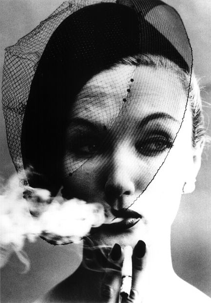 William Klein, "Smoke & Veil" Paris (VOGUE), 1958/ Printed Later