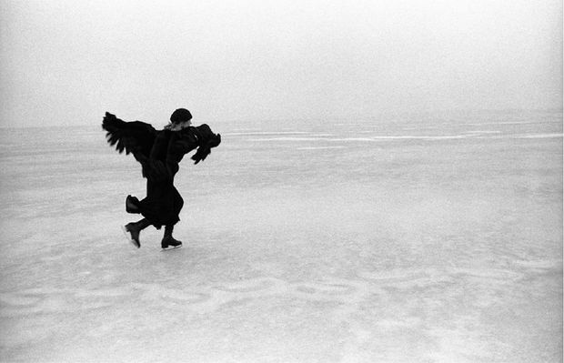 THE POWER OF PHOTOGRAPHY CCLXI, Joni Mitchell, Skating on Lake Mendota, 1976
