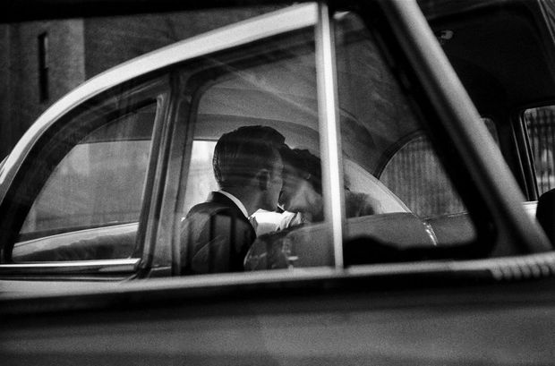 Elliott Erwitt, New York, (Couple Kissing in back of car), 1953/Printed Later